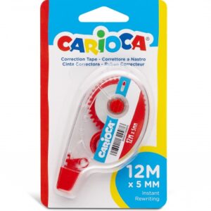 carioca cinta correctora 5mm x 12m ideal para cualquier tipo de papel color blanco