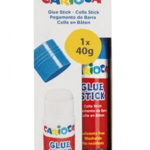 carioca pegamento barra 40gr ideal para casa, colegio y oficina pega papel, fotos y tejidos sin disolventes color varios