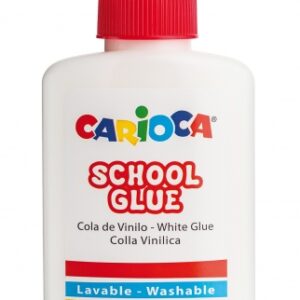 carioca cola blanca 500gr tapa con dispensador apta para papel y carton transparente al secarse sin disolventes color blanco