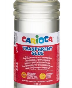 carioca botella cola transparente 1000gr tapa con dispensador apta para papel y carton secado transparente color transparente