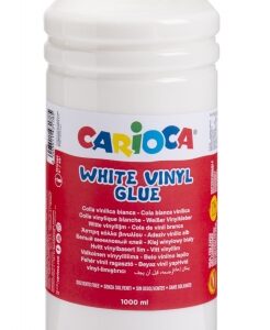 carioca de cola blanca 1l tapa con dispensador apta para papel y carton secado transparente color blanco