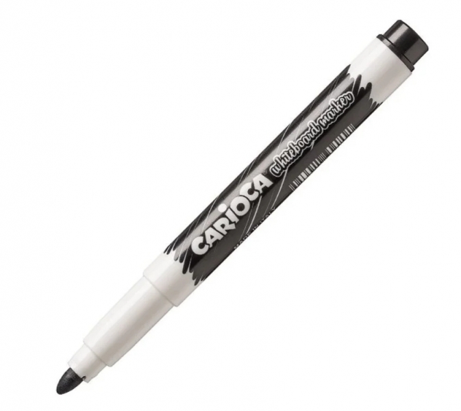 carioca rotulador para pizarra blanca clip tapa con clip se borra facilmente se seca rapidamente punta de Ø 4.5mm color negro