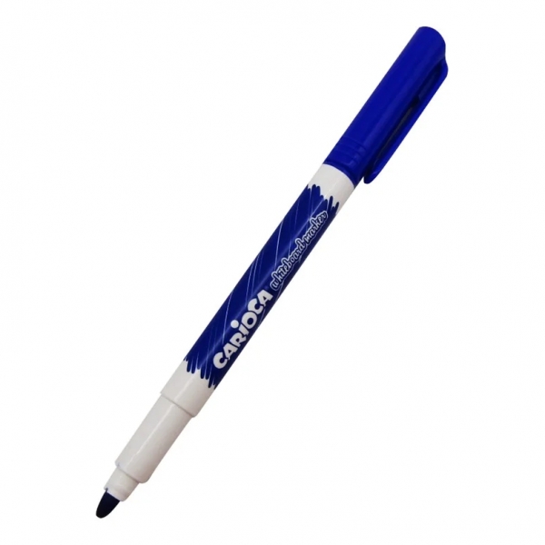 carioca rotulador para pizarra blanca clip tapa con clip se borra facilmente se seca rapidamente punta de Ø 4.5mm color azul