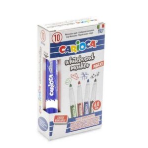 carioca maxi rotulador para pizarra blanca tapa con clip se borra facilmente se seca rapidamente punta de Ø 6mm color azul