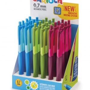 carioca expositor de 24 portaminas automaticos punta mina de Ø 0.7mm descenso de la mina automatico empuñadura antibacteriana kit de carga con 20 minas color varios