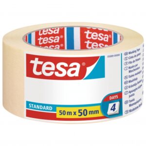tesa standard cinta de pintor 50mm x 50m fabricada en papel libre de disolventes no deja residuos