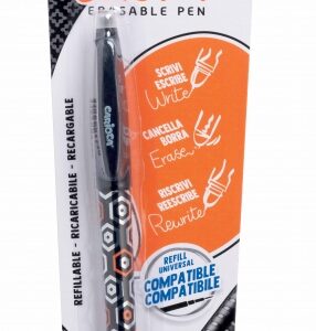 carioca oops boligrafo borrable tinta termo sensible empuñadura texturizada punta de 0.7mm doble goma recambios compatibles color negro