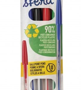 carioca pack de 4 boligrafos punta 1mm escritura super deslizante color varios