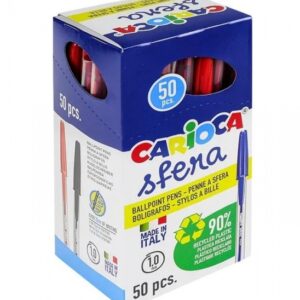 carioca sfera boligrafo punta Ø 1mm capuchon y retro del color de la tinta escritura super deslizante paquete de papel color rojo