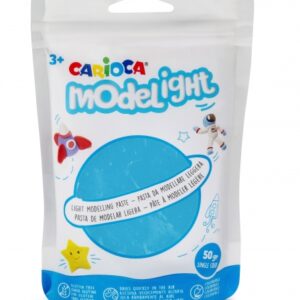 carioca modelight pack de pasta de moldear super ligera elastica y maleable se seca al aire no ensucia las manos reutilizable con agua color azul