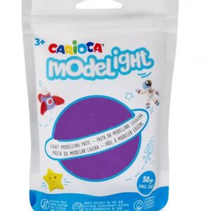 carioca modelight pack de pasta de moldear super ligera elastica y maleable se seca al aire no ensucia las manos reutilizable con agua color morado