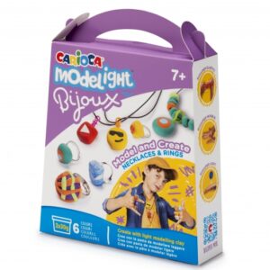 carioca modelight bijoux pack de creacion de joyas pasta super ligera y elastica sin gluten seca al aire colores brillantes y mezclables tutorial incluido color varios