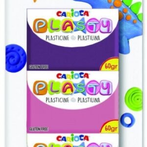 carioca blister 3 plastilinax60gr facil de usar no se seca reutilizable colores brillantes y mezclables libre de gluten color varios