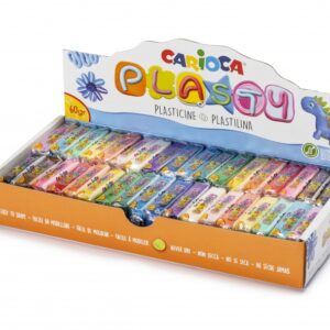 carioca expositor de 36 plastilinas facil de usar no se seca reutilizable colores brillantes y mezclables libre de gluten color varios