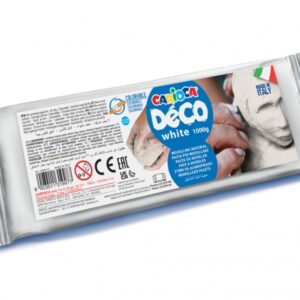 carioca pasta de modelar 1000gr apta para todas las tecnicas de modelaje endurece al aire sin coccion facil de alisar color blanco