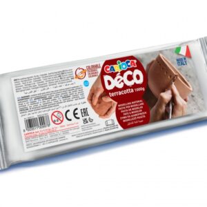 carioca pasta de modelar terracota 1000gr apta para todas las tecnicas de modelaje endurece al aire sin coccion facil de alisar color marron