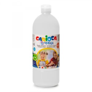 carioca botella tempera 1000ml colores superlavables faciles de mezclar aplicable en materiales porosos alta opacidad color blanco