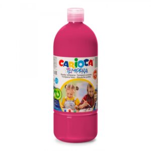 carioca botella tempera 1000ml colores superlavables faciles de mezclar aplicable en materiales porosos alta opacidad color rosa