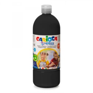 carioca botella tempera 1000ml colores superlavables faciles de mezclar aplicable en materiales porosos alta opacidad color negro