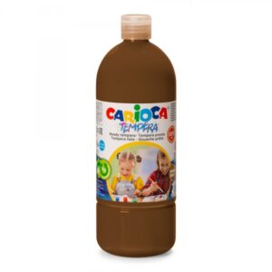 carioca botella de tempera 1000ml colores superlavables faciles de mezclar aplicable en materiales porosos alta opacidad color marrón