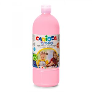 carioca botella tempera 1000ml colores superlavables faciles de mezclar aplicable en materiales porosos alta opacidad color rosa