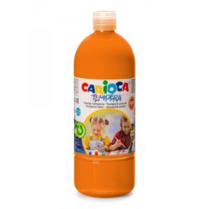 carioca botella tempera 1000ml colores superlavables faciles de mezclar aplicable en materiales porosos alta opacidad color naranja