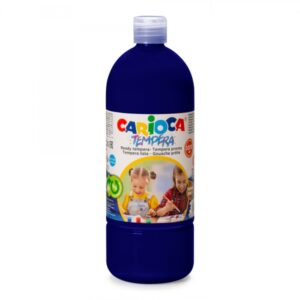 carioca botella de tempera 1000ml colores superlavables faciles de mezclar aplicable en materiales porosos alta opacidad color azul