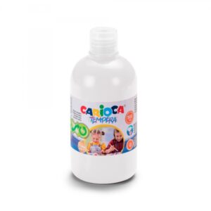 carioca botella tempera 500ml colores superlavables faciles de mezclar aplicable en materiales porosos alta opacidad color blanco