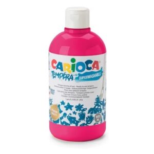 carioca botella tempera 500ml colores superlavables faciles de mezclar alta opacidad aplicable en materiales porosos color rosa