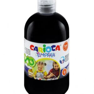 carioca botella de tempera 500ml colores superlavables faciles de mezclar aplicable en materiales porosos alta opacidad color negro