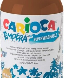 carioca botella tempera 500ml colores superlavables faciles de mezclar aplicable en materiales porosos alta opacidad color marron