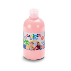 carioca botella de tempera 500ml colores superlavables faciles de mezclar aplicable en materiales porosos alta opacidad color rosa claro