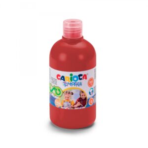 carioca botella de tempera 500ml colores superlavables faciles de mezclar aplicable en materiales porosos alta opacidad color rojo
