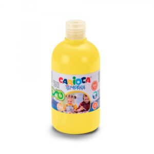 carioca botella de tempera 500ml colores superlavables faciles de mezclar aplicable en materiales porosos alta opacidad color amarillo