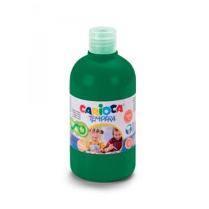 carioca botella de tempera 500ml colores superlavables faciles de mezclar aplicable en materiales porosos alta opacidad color verde esmeralda