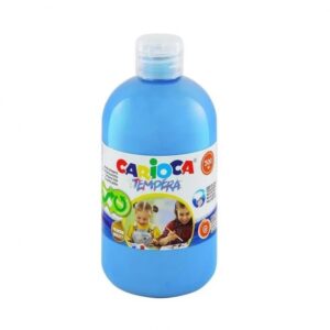 carioca botella de tempera 500ml colores superlavables faciles de mezclar aplicable en materiales porosos alta opacidad color azul