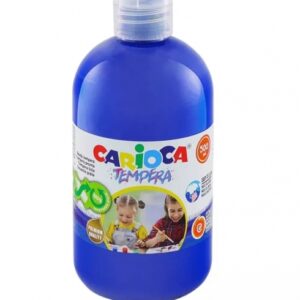 carioca botella de tempera 500ml colores superlavables faciles de mezclar aplicable en materiales porosos alta opacidad color azul