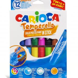 carioca temperello pack de 12 temperas solidas colores brillantes y lavables gran cobertura faciles de mezclar sin disolventes acabado satinado colores surtidos