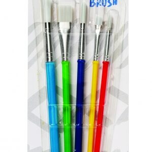 carioca pinceles pack de 5 pinceles nylon cerdas suaves y duraderas perfectos para el cole 5 tamaños diferentes color varios