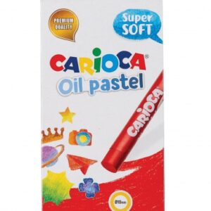 carioca pack de 12 pasteles al oleo maxi cuerpo Ø 10mm lavables resistentes a la luz faciles de mezclar uso en papel, carton, tela y madera colores surtidos