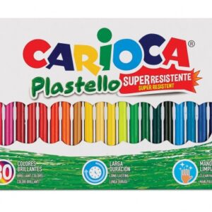 carioca pack de 30 plasticeras extra limpias no dejan color en las manos duran tres veces mas colores brillantes y lavables faciles de afilar color varios