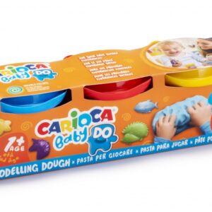 carioca baby do pack de 3 pastas de modelar super ligera elastica maleable ideal para primeras experiencias tactiles se seca al aire color varios