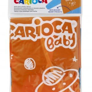 carioca delantal baby 2 4 años impermeable manga larga bolsillos lavable a maquina cierre con velcro zona para nombre color varios