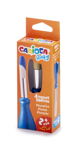 carioca baby pack de 1 pincel ergonomico cerdas suaves y duraderas facil de agarrar perfecto para colorear grandes superficies
