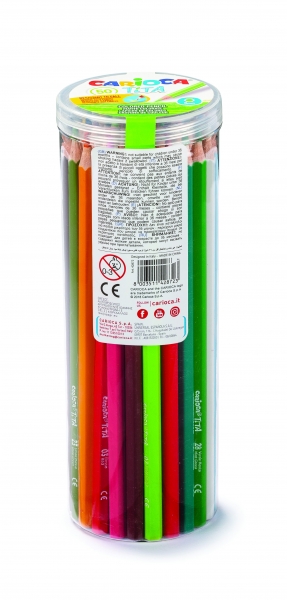 carioca tita pack de 50 lapices de resina cuerpo hexagonal colores brillantes y lavables escritura blanda mina Ø 3mm segura y super resistente a las caidas color varios