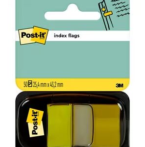 post it index dispensador con 50 marcadores reposicionables 25.4 x 43.2mm adherencia firme para marcar, señalar o destacar informacion 7100102671 color amarillo