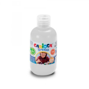 carioca botella de tempera 250ml colores superlavables faciles de mezclar aplicable en materiales porosos alta opacidad blanco color blanco