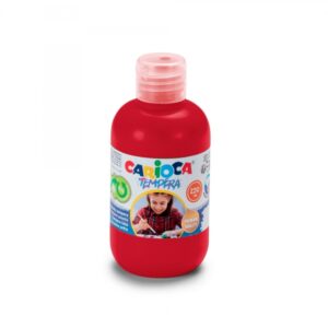 carioca botella de tempera 250ml colores superlavables faciles de mezclar aplicable en materiales porosos alta opacidad color rojo