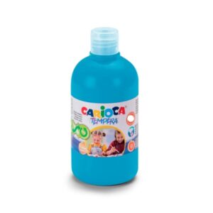 carioca botella de tempera 250ml colores superlavables faciles de mezclar aplicable en materiales porosos alta opacidad color azul cyan