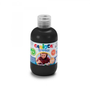 carioca botella tempera 250ml colores superlavables faciles de mezclar aplicable en materiales porosos alta opacidad color negro